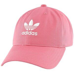 Adidas Pink Hat Embroidered Logo Women's Fitness Cap Adjustable Hook Loop Strap